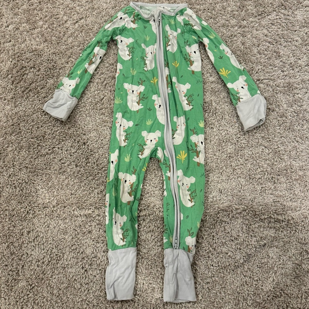 Little Sleepies Green Koala Print Zippy - 6-12M